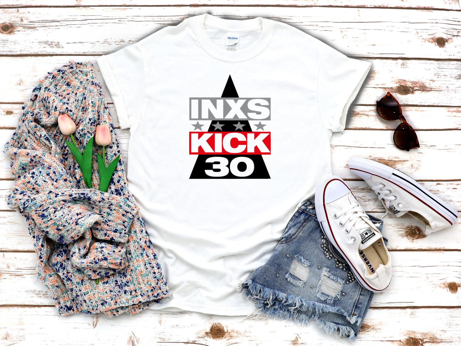 

26 INXS KICK 30 T shirts White Women s 3 4 Short Sleeve T-Shirt K971 Unisex T-Shirt XXXXL