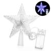 Festive Decor Ornaments Xmas Decoration LED Glowing Star Christmas Tree Top Ornaments Five-pointed Star Lamp Night Light