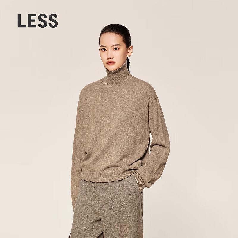

LESS Women s 2024 Winter 100% Cashmere High-Neck Sweater L