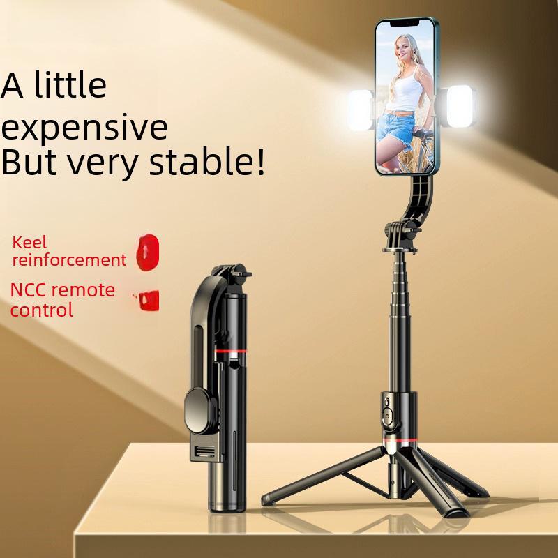 CYKE Bluetooth-Selfie-Stick mit integriertem Stativ und Fülllicht