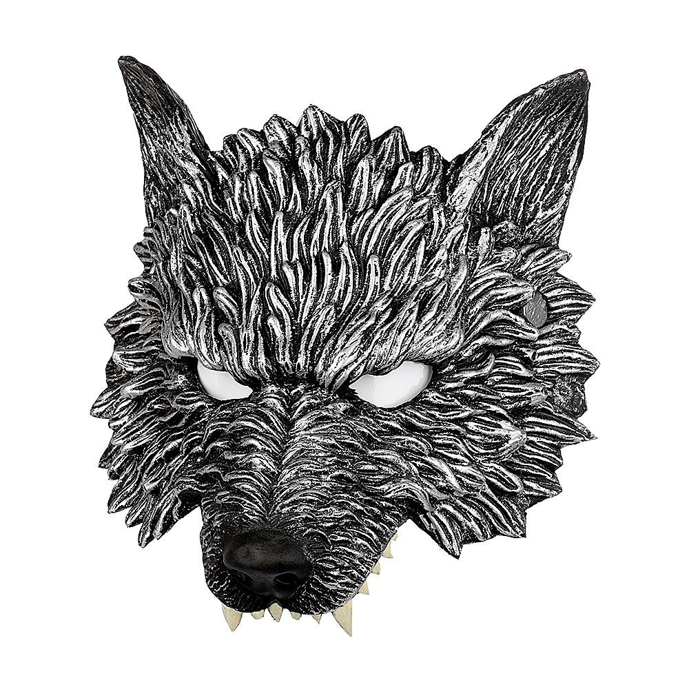 

Upgraded Wolf Mask Halloween Headset Carnival Soft Rp Foam 3D Realistic Dress Up Prop