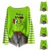 Damemote Langermet Christmas Snowman Snowflake Print Jakke Cardigan