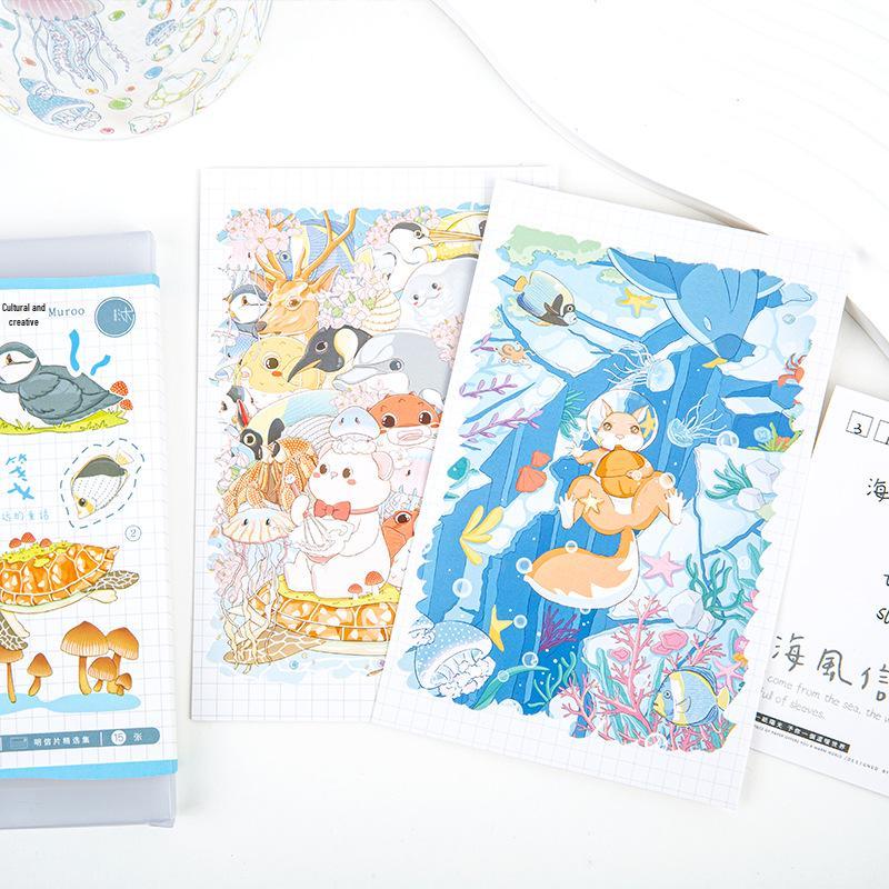 Mu Ran Sea Breeze Artistic Greeting Card Set