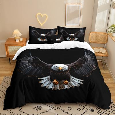 Eagle Series 3D Digital Printing Three-Piece Bedding Kit Bed Sheet Quilt Cover