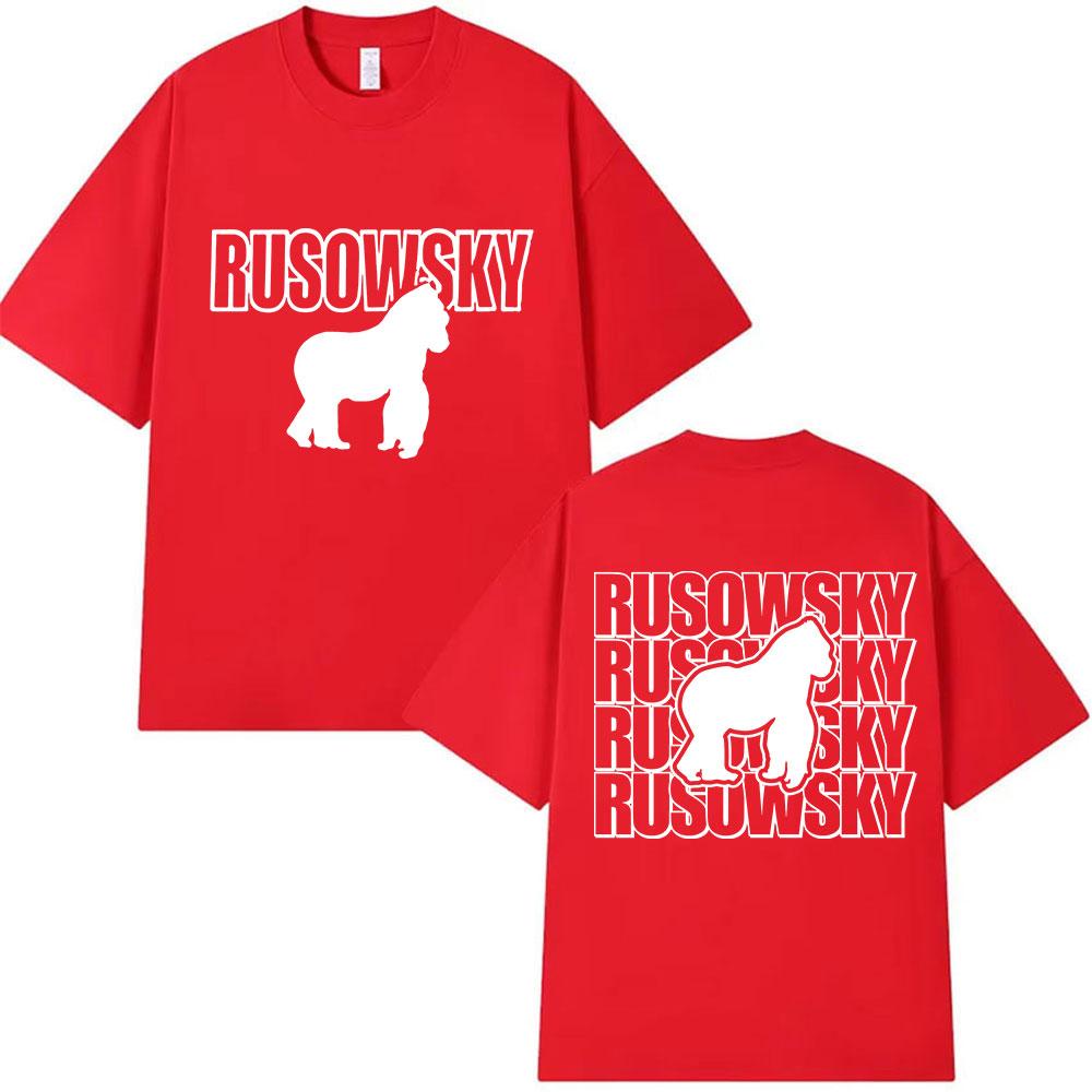 Rapper Rusowsky Daisy Tour 2025 Print T Shirt Men Women Casual Fashion Cotton Short Sleeve Tshirt Hip Hop Fans Clothing Tshirts S
