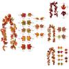 Handmade Artificial Maple Leaf Garland For Home Office And Store Decoration 175cm