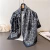 Fashion Retro Imitation Silk Printing Large Square Scarf Silk Scarf Shawl Headscarf Beach Scarf Neck Protection Scarf Women