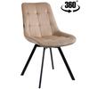 Upholstered Swivel Chair Lapo Velvet Beige