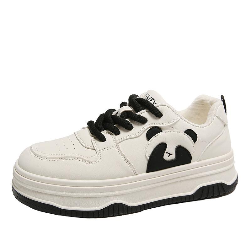 Neu Panda Stil Weiße Schuhe Weiblichen Frühling Studenten Alle-Spiel Casual Plattform Mode