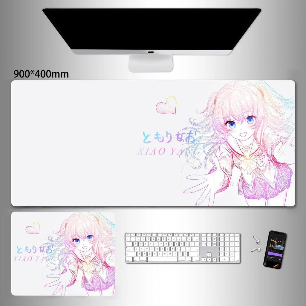 Line draft animation oversized mouse pad two-dimensional office desktop non-slip pad e-sports game computer keyboard pad