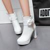 Korean Version Lady Lolita High Heel Ankle Boots Party Wedding Shoes Womens Butterfly-knot Tassel Fashion High Heel Boots