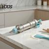 Gadget da Cucina per Dolci Fai da Te Dispenser per Glassa in Acciaio Inossidabile con Ugelli, Pressa per Biscotti e Kit di Strumenti per Decorare Torte, Sac à Poche Riutilizzabile per Glassa