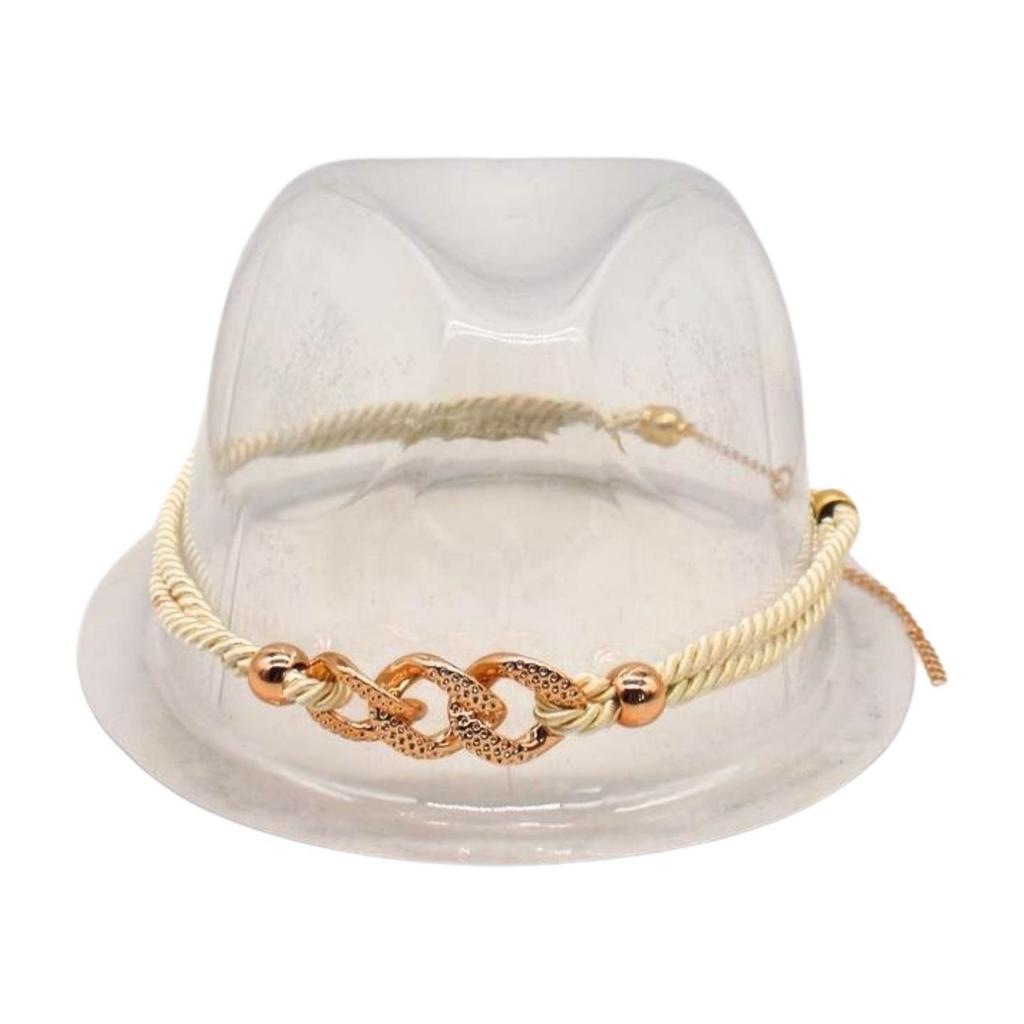 Big Brim Gold Acrylic Chain Felt Hat Solid Color Cashmere Jazz Hat French Top Hat