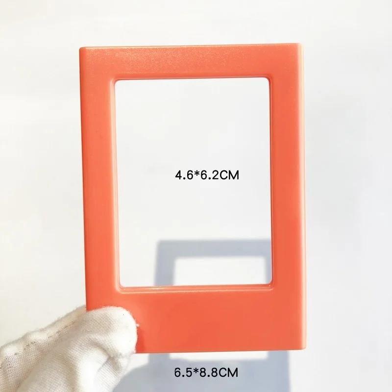 5pcs/10pcs Magnetic Photo Frame, 3-Inch Color Refrigerator Magnet, Compatible With Fuji Instax Mini Photo Paper.