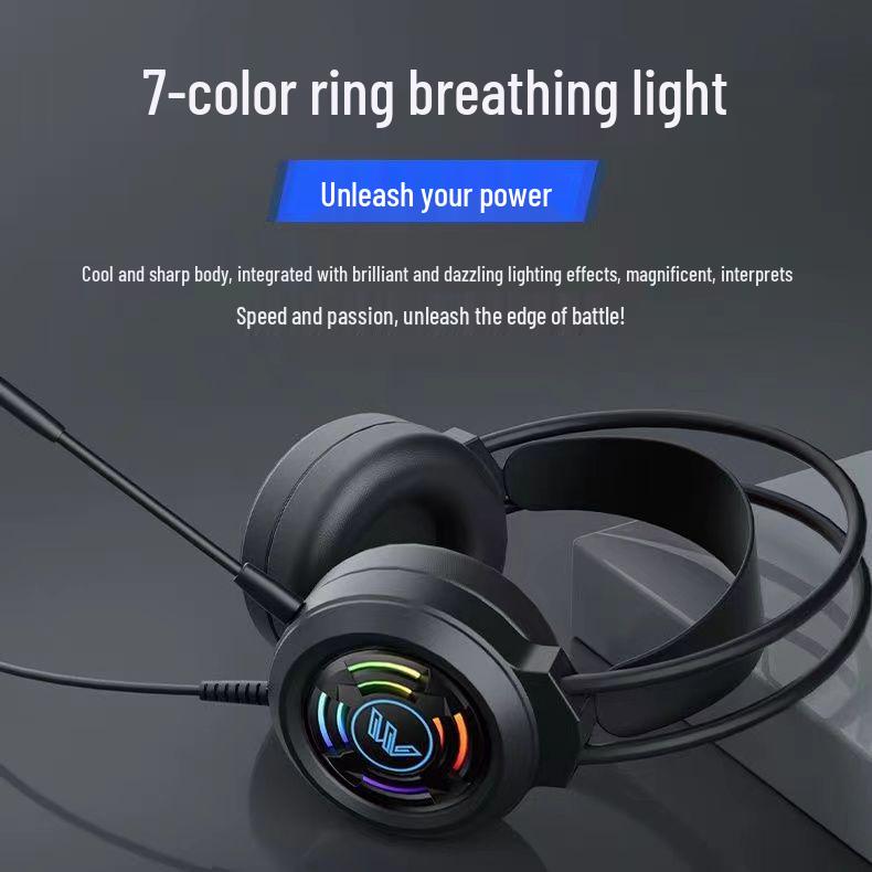 Căști de gaming over-ear cu sunet surround 7.1 și microfon pentru PC și laptop