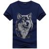 Premium Quality Men Wolf Print Round Neck Short Sleeve T-shirt For Casual Comfort