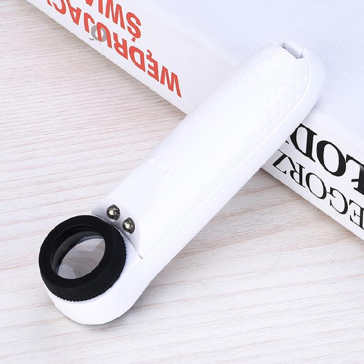 Handlupe 40x High Power Vergrößerungsglas mit 2-LED-Licht für Senioren