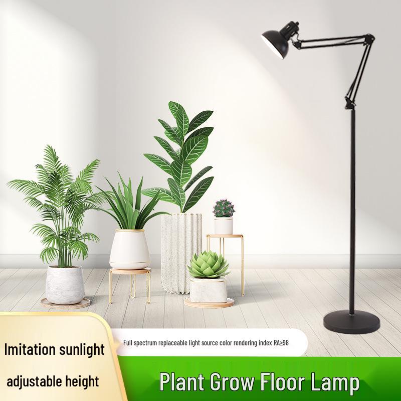 Folding Full Spectrum Floor Lamp for Plant Growth - Ideal for Succulents, Flowers, and Herbs
