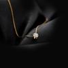 Ultra-simple Stainless Steel Golden Wire Chain Advanced Sense Inlaid Necklace Women's Clavicle Chain Niche Luxury Does Not Fade