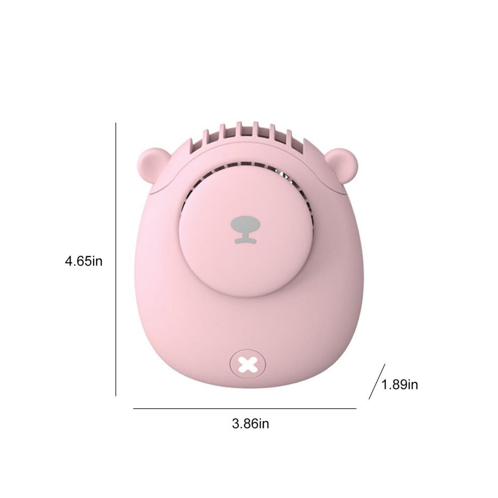 YANHAIGONG Neck Fan, Portable Hands-Free Bladeless Fan, 1200mAh Battery, Silent Personal Fan for Kids, Cute Pet Gift