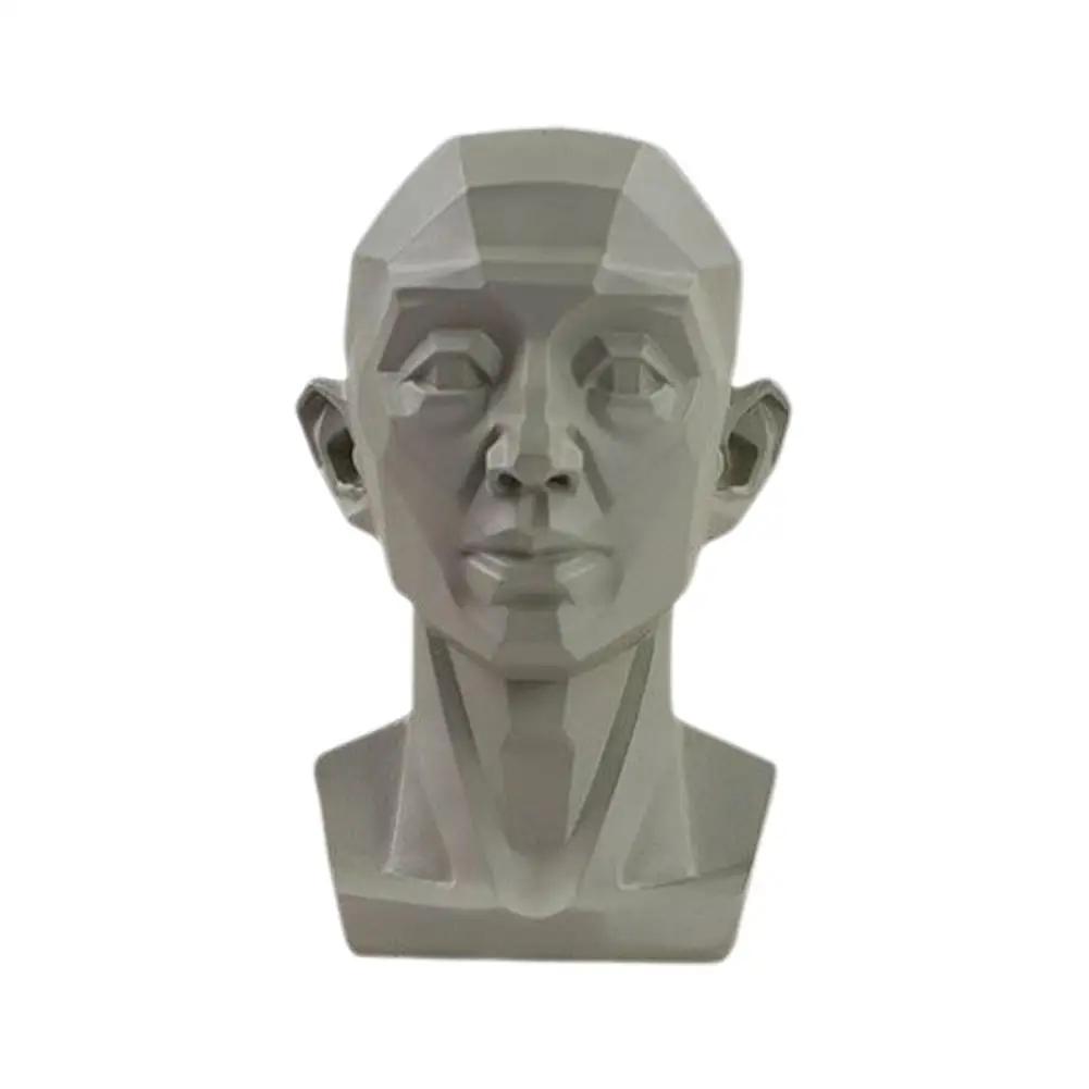 Art Plaster Head Teaching Aids Simulation Head Classroom Version Sketch Mini Ornaments Head Plaster Resin E4C6