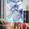 Kawaii Pretty Hot Girl Lauma Cool Video Gaming Tapestry Wall Hanging Art Decoration Aesthetic Background Cloth Birthday Gif