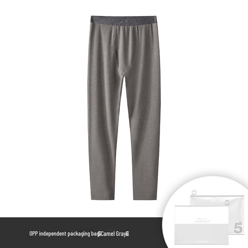 Ultra-Soft & Warm Men's Silk Wool Velvet Seamless Leggings for Autumn & Winter