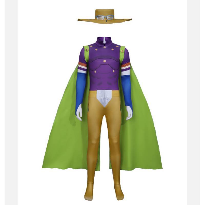 Jojos Bizarre Adventure Jonathan Joestar Cosplay Costume With Printed Fabric For Halloween Party
