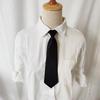 Solid Color Short Pullover with Cute Tie for Women & Children - Casual Uniform Accessory