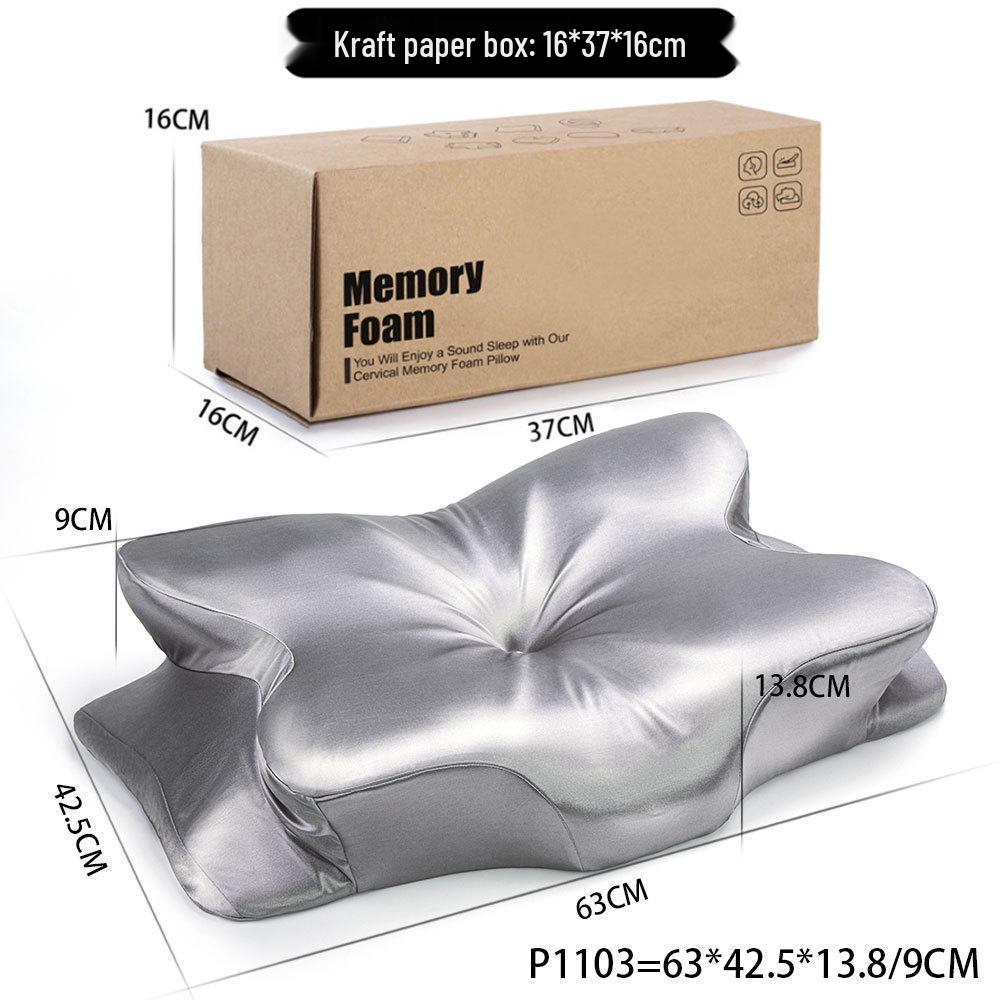 Verdicktes Schmetterling Eis-Seide Memory-Schaum Zervikal Nackenstützkissen Paar