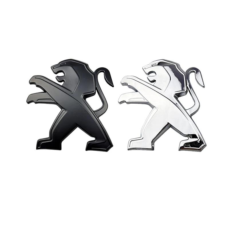 10.3x11cm Alloy Car Front Emblem Rear Trunk Badge Sticker for Peugeot 106 207 208 301 307 308 407 408 508 2008 3008 4008 5008