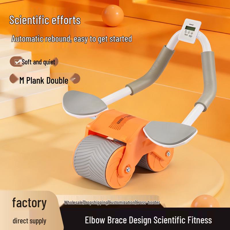 Multi-use Automatic Rebound Ab Wheel Trainer - Elbow Support for Home Abs Workout