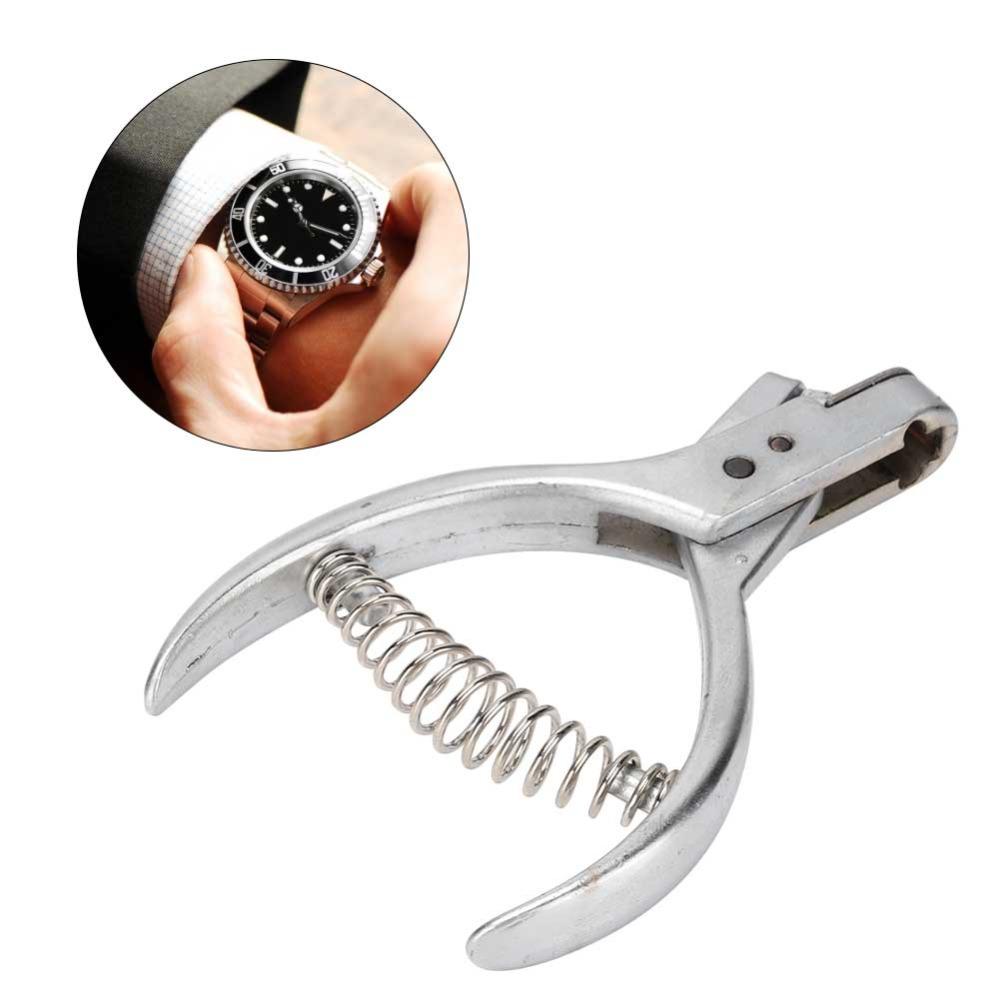 Professional Steel Watch Band Cutting Plier Silvery Watch Strap Notching Tool Watch Repairing Accessories Cardboard Marking