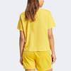 Adidas Originals Letter Logo Printed Round Neck Short Sleeve Drop Shoulder T-Shirt Women T-Shirt Yellow IN8438