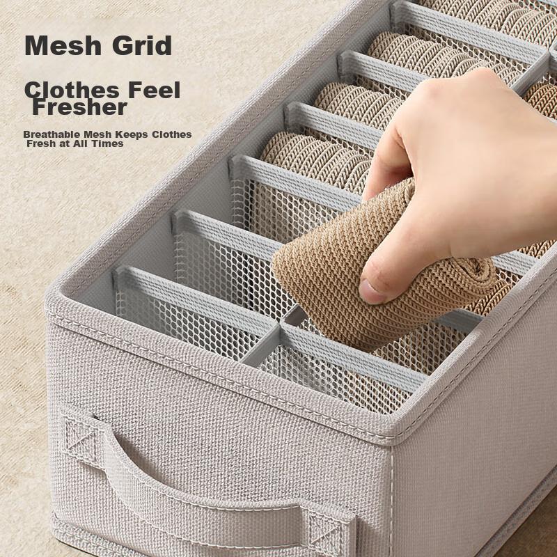 Underwear Storage Box, Bra And Sock Organizer, Panty Compartment Box, Home Closet Divider Storage Container, Small Size, 16 Compartments