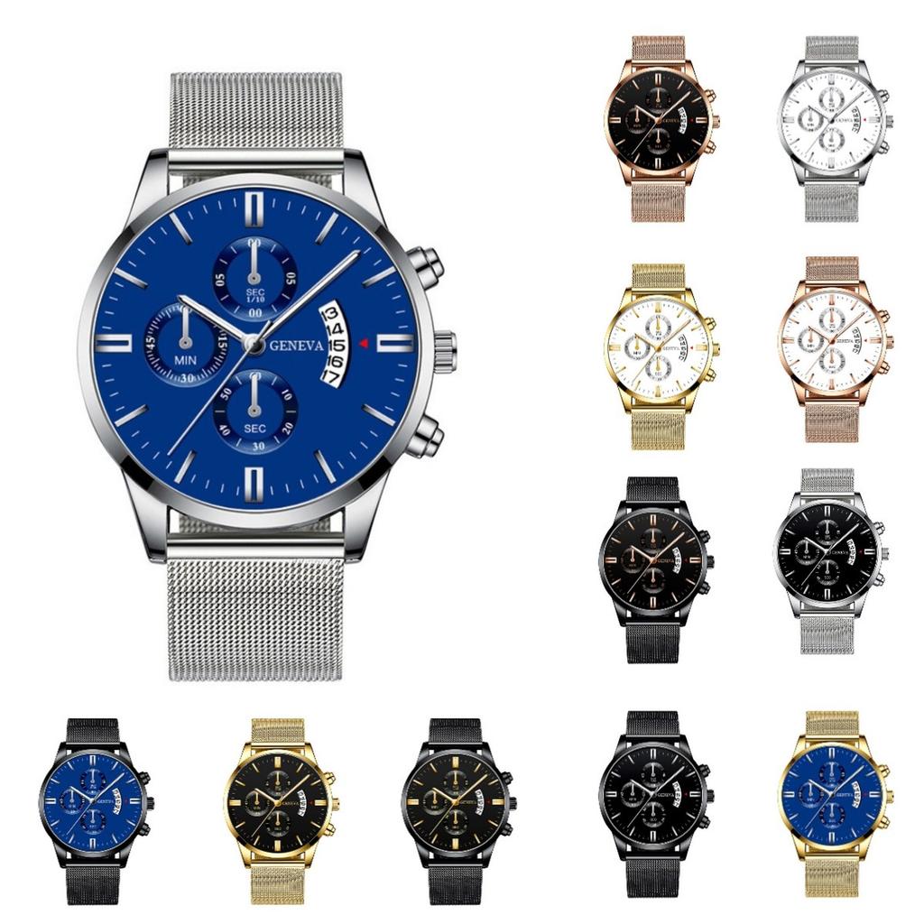 Ceas cu curea de ceas la modă de afaceri din piele pentru bărbați pentru cadou