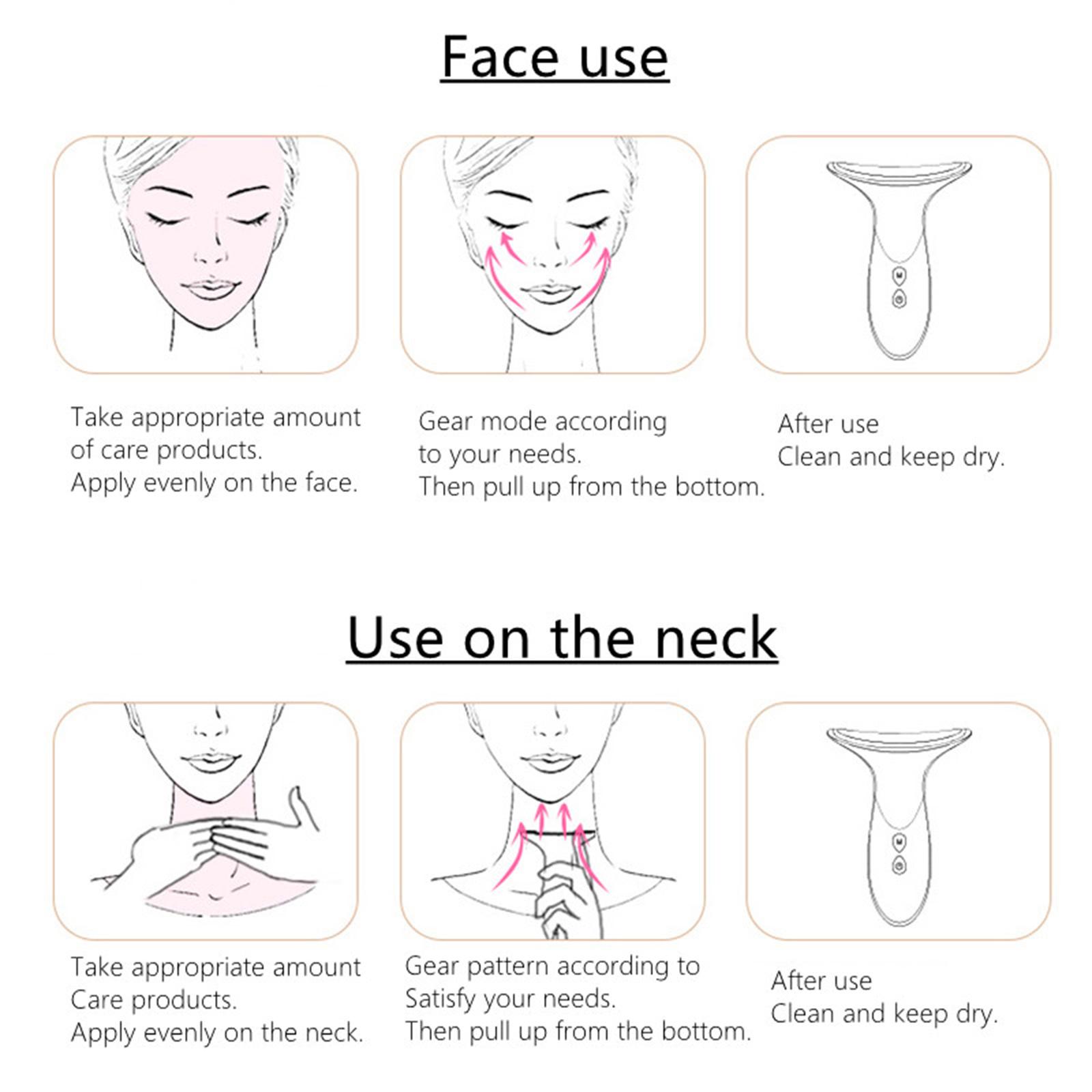 

Neck Beauty Device Removal Double Chin Therapy Facial Lifting Vibration Neck Massager 40 celsius Celsius45 celsius Heat Vibration Anti Wrinkles Massa