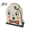 Cartoon Style Ornament Halloween Wooden Napkin Holder, Ghost Mummy Pumpkin Gothic Rustic Dining Table Accessory Tabletop Tissue Dispenser for