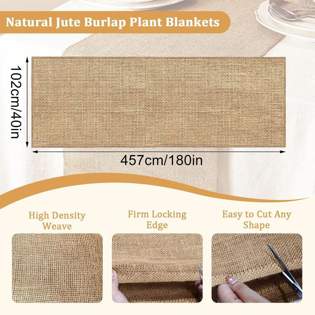 Frost Blankets For Outdoor Plants Breathable Anti-Freeze Cloth Natural Burlap Plant Covers For Fruit Tree Vegetable Berry Bush