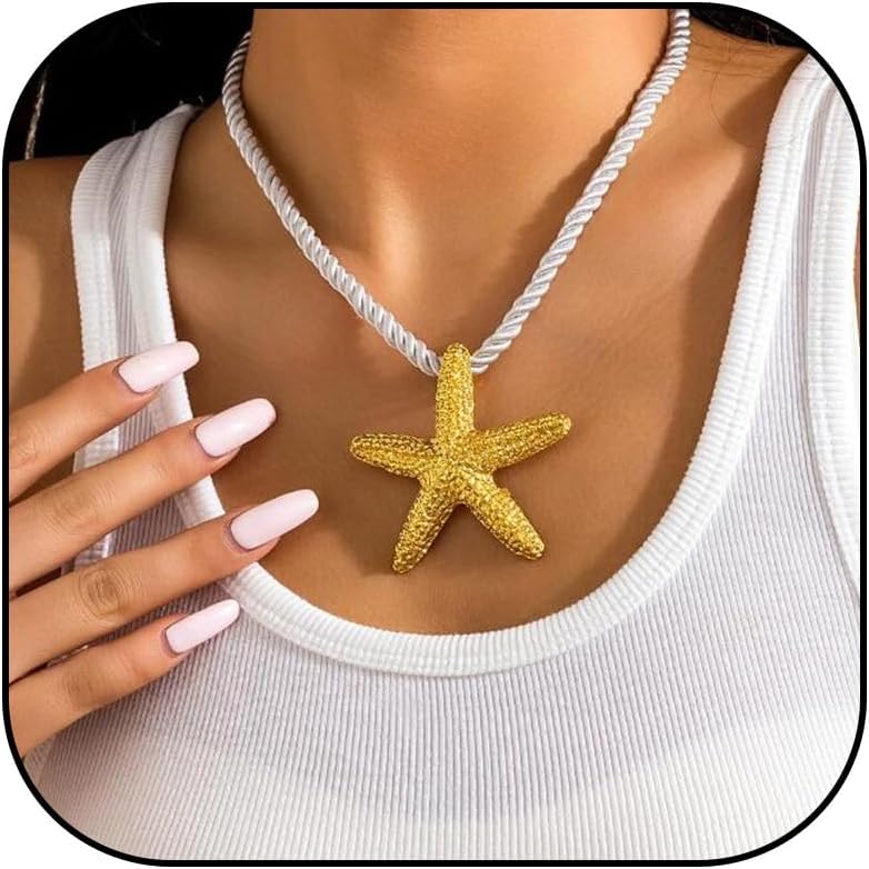 Choice of All Shell Necklace for Women Ocean Jewelry Seashell Starfish Beaded Choker Necklaces Beach Vacation Essentials Holiday Jewelry Fashion