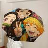 1pc Demon Slayer Characters Automatic Folding Umbrella - Compact 8-Rib Design, Durable Plastic & Iron, Lightweight for Outdoor Daily Use,  a0929182
