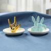 Ceramic Jewelry Dish Ceramic Jewelry Tray Organizer for Rings Earrings Necklaces Decorative I Love You Ring Holder Dish Trinket