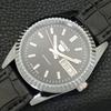 VINTAGE SEIKO 5 AUTOMATIC REFURBISHED JAPAN MENS BLACK DIAL WATCH A440597-4 Sk-a440597