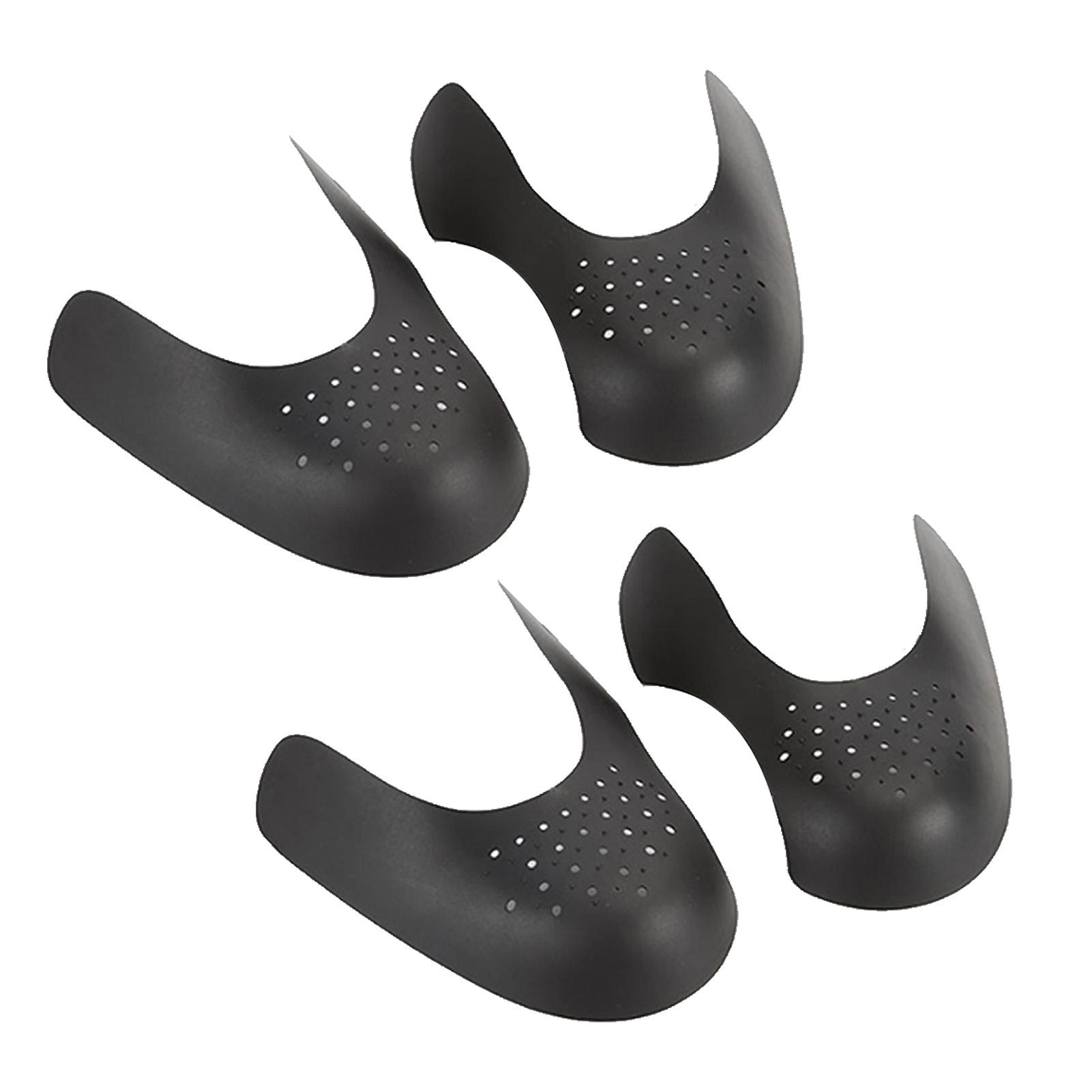 

4 шт. Защитные накладки на складки обуви 14,5x11,5x3,8 см, пластиковый материал, черный, компактный, портативный, для складки обуви