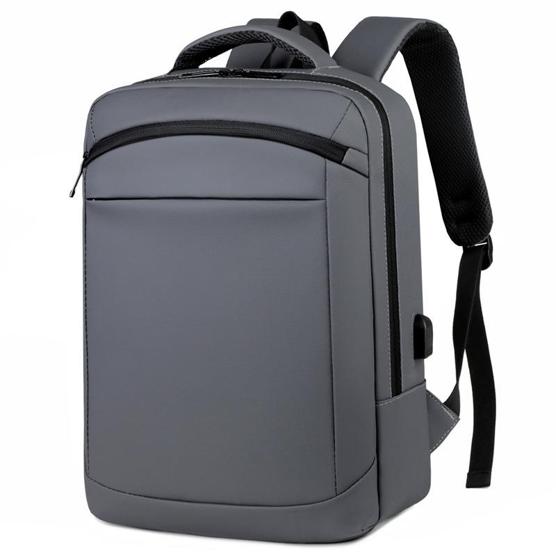 Business Backpack Versatile Men's Water-resistant Computer Backpack Men's Leather Film Large Capacity Student Schoolbag