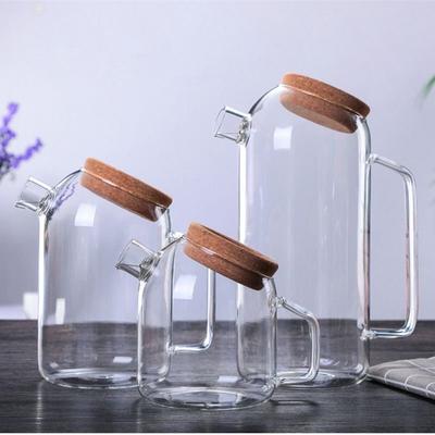 Teekanne aus transparentem Glas mit großem Fassungsvermögen – Hitzebeständiger Kessel für Büro, Tee, Saft & Wasser
