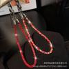 Light Luxury Phone Lanyard New Simple Rhinestone Double Buckle Phone Pendant Keychain Anti-Lost Rope Fashion Hanging Chain Wholesale