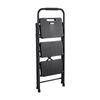 3 Step Ladder, Folding Step Stool with Wide Anti-Slip Pedal and Comfort Handgrip, Lightweight 272 kg Capacity Portable Steel Ladder, Multi-Use for