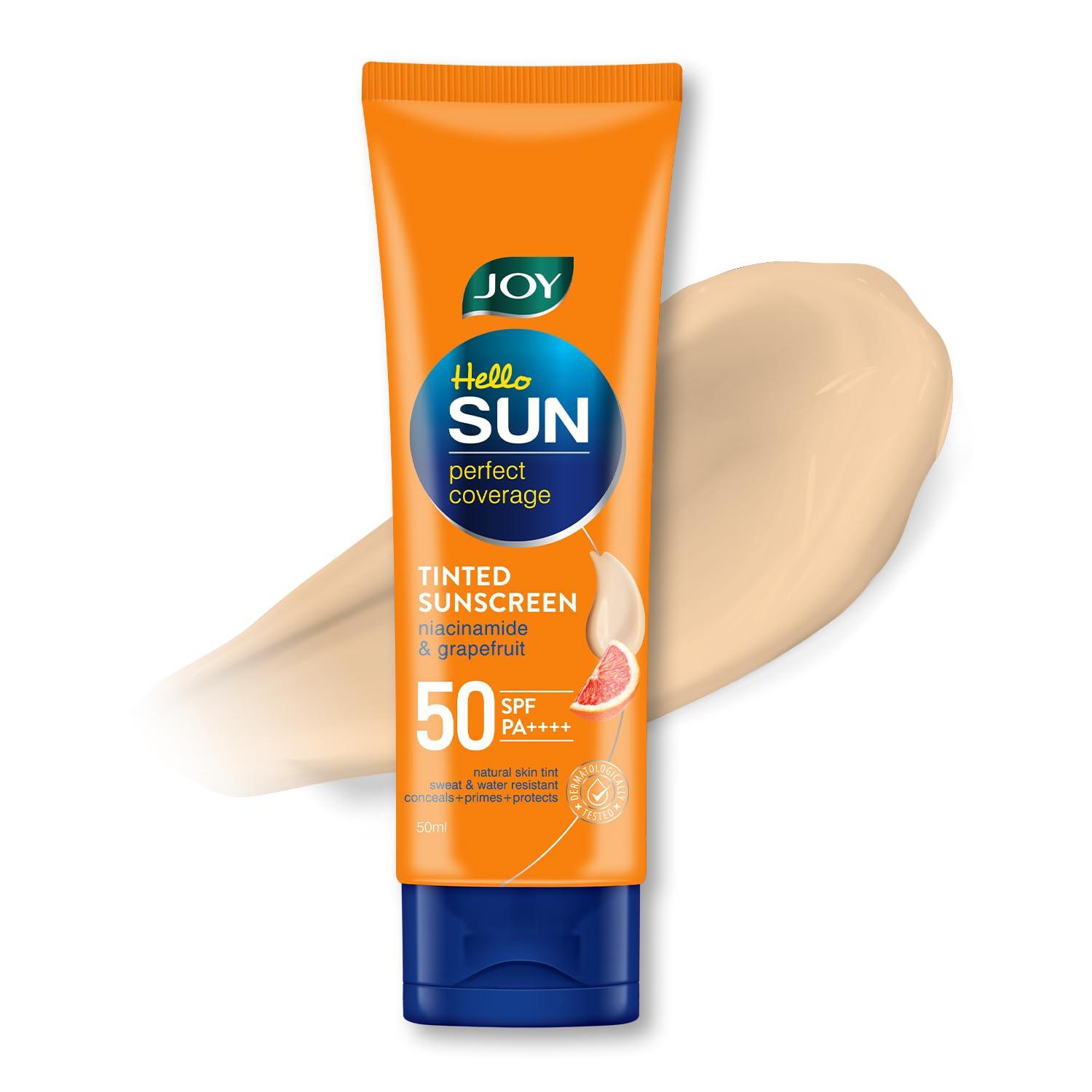 

Joy Tinted Sunscreen SPF 50 Natural Tone 50ml Pack of 1 Mattifying Water Resistant Broad Spectrum Cream