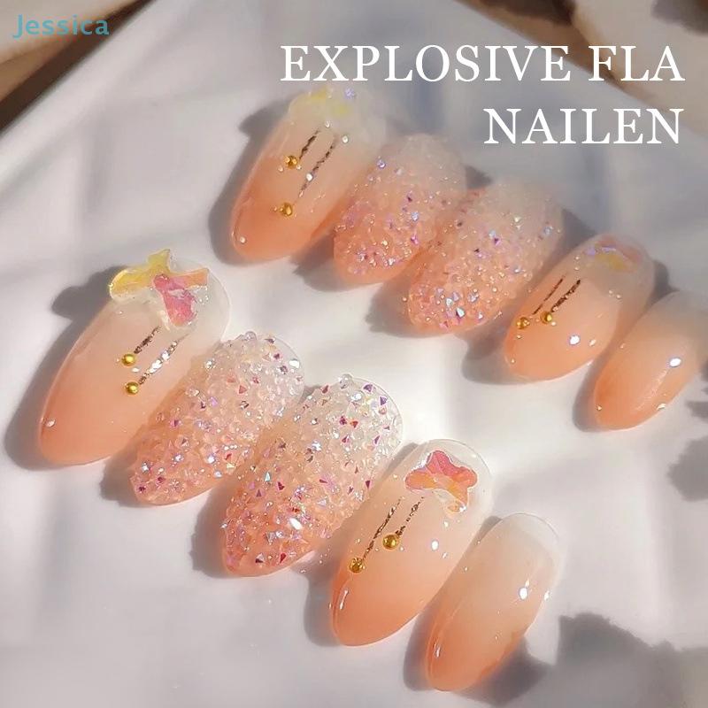 Crystal AB Gold 3D Non HotFix FlatBack Nail Art Rhinestones Decorations Shoes And Dancing Decoration